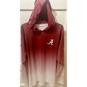 Columbia PFG Alabama Red Fish Hoodie Shirt Omni-Shade 50 UPF Red Men’s XXL